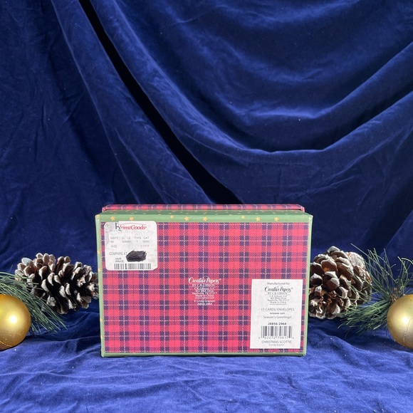 NWT Create Papers Christmas Scottie Plaid Tartan Cards/Envelops - Picture 5 of 5